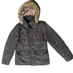 DOLLHOUSE Black Hooded Puffer Jacket